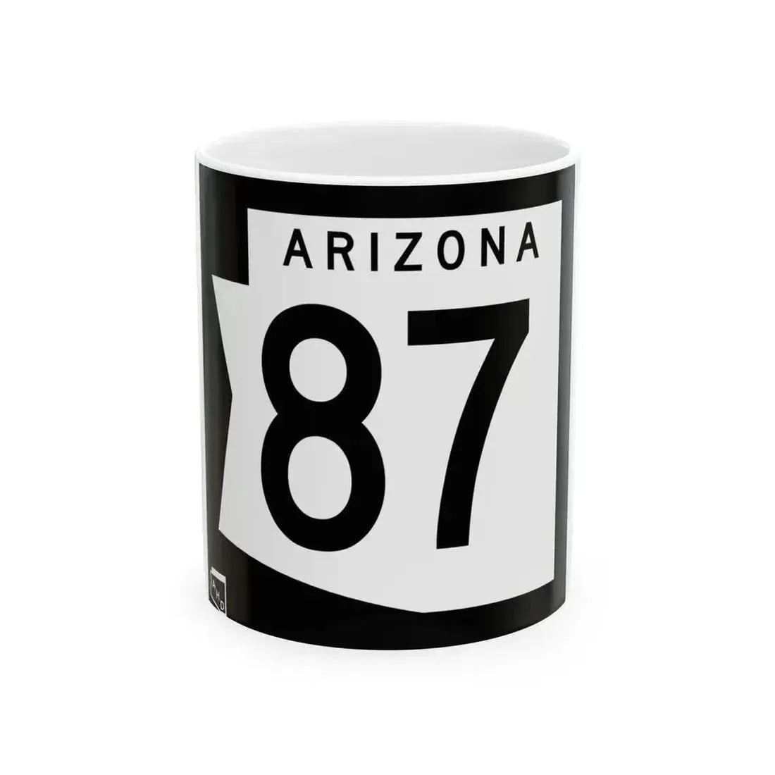 Arizona 87 1973 (Arizona) (Road Sign) White Coffee Mug 11oz - Go Mug Yourself