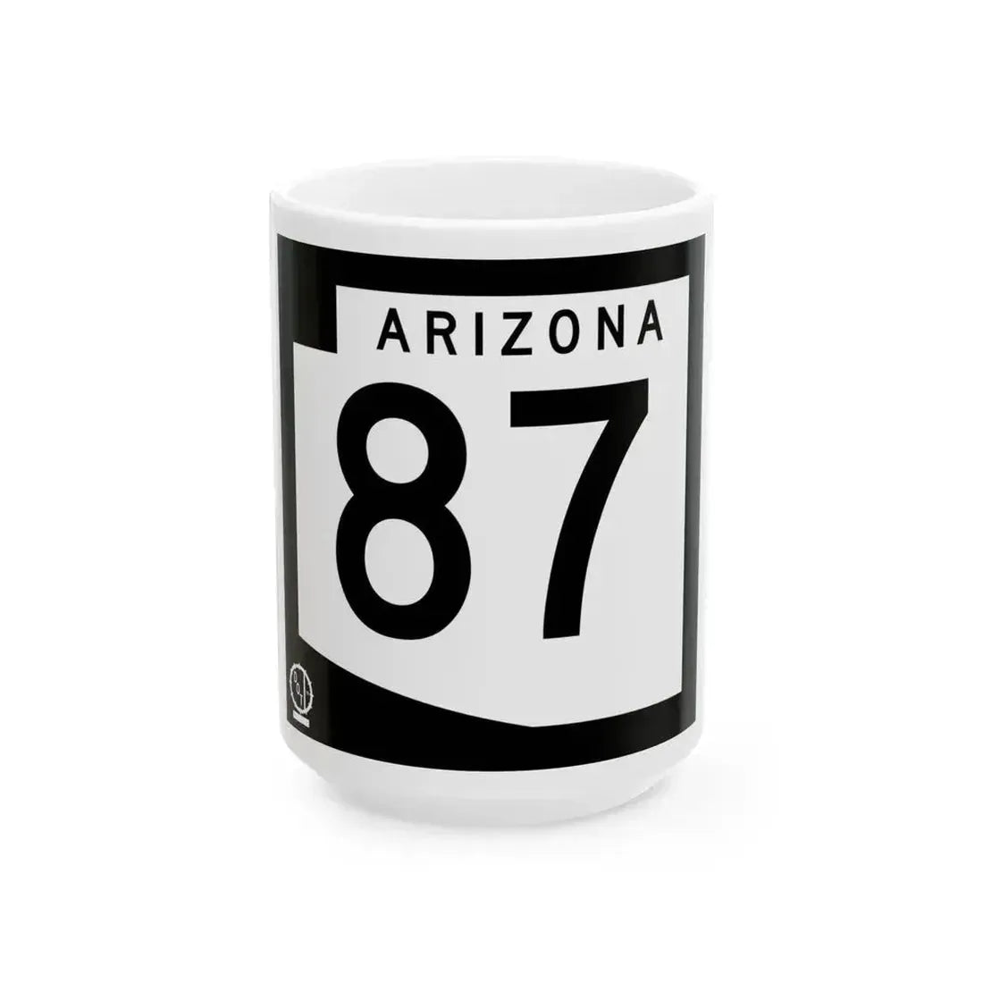Arizona 87 1978 (Arizona) (Road Sign) White Coffee Mug 15oz - Go Mug Yourself