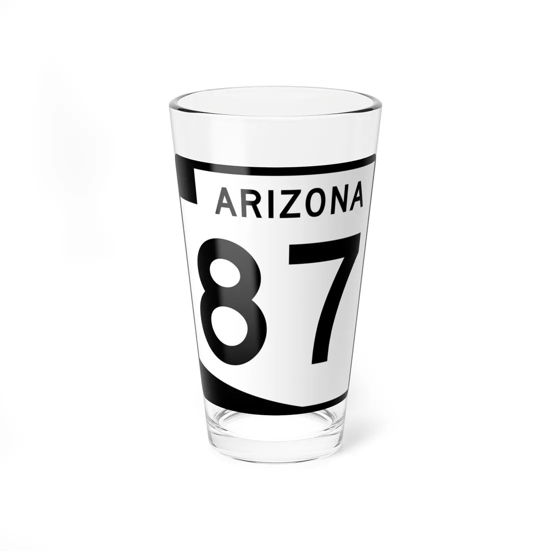 Arizona 87 (Arizona) (Road Sign) Pint Glss 16oz 16oz - Go Mug Yourself