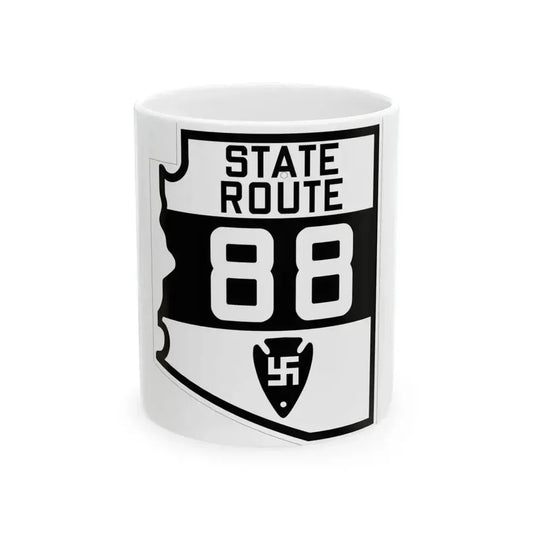 Arizona 88 1927 (Arizona) (Road Sign) White Coffee Mug 11oz - Go Mug Yourself