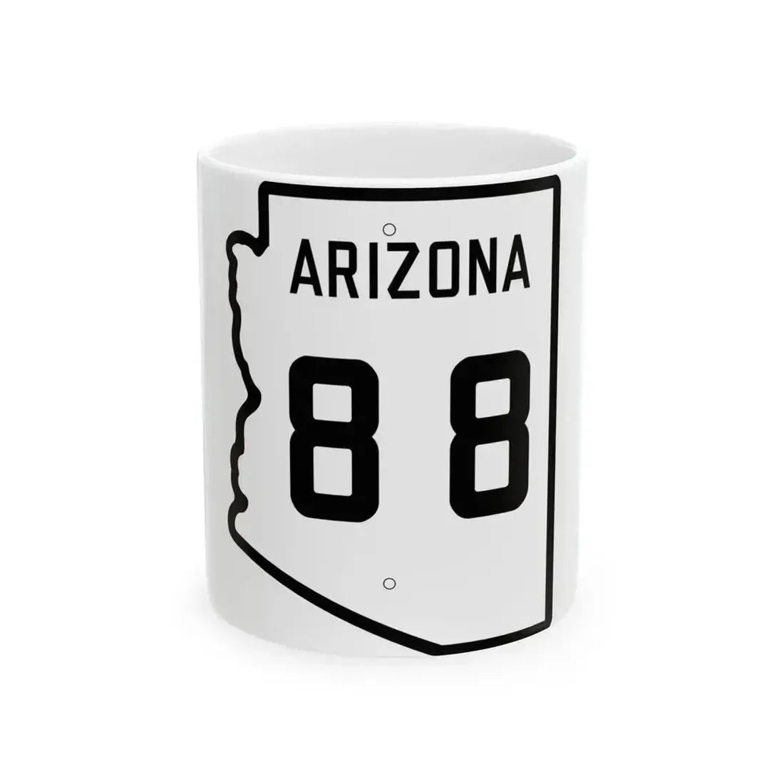 Arizona 88 1941 (Arizona) (Road Sign) White Coffee Mug 11oz - Go Mug Yourself