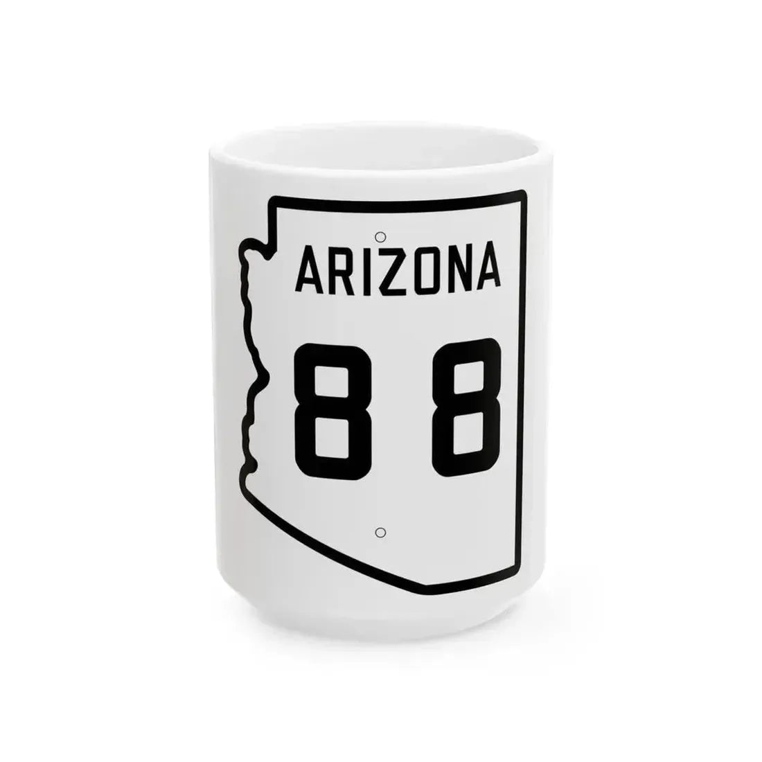 Arizona 88 1941 (Arizona) (Road Sign) White Coffee Mug 15oz - Go Mug Yourself