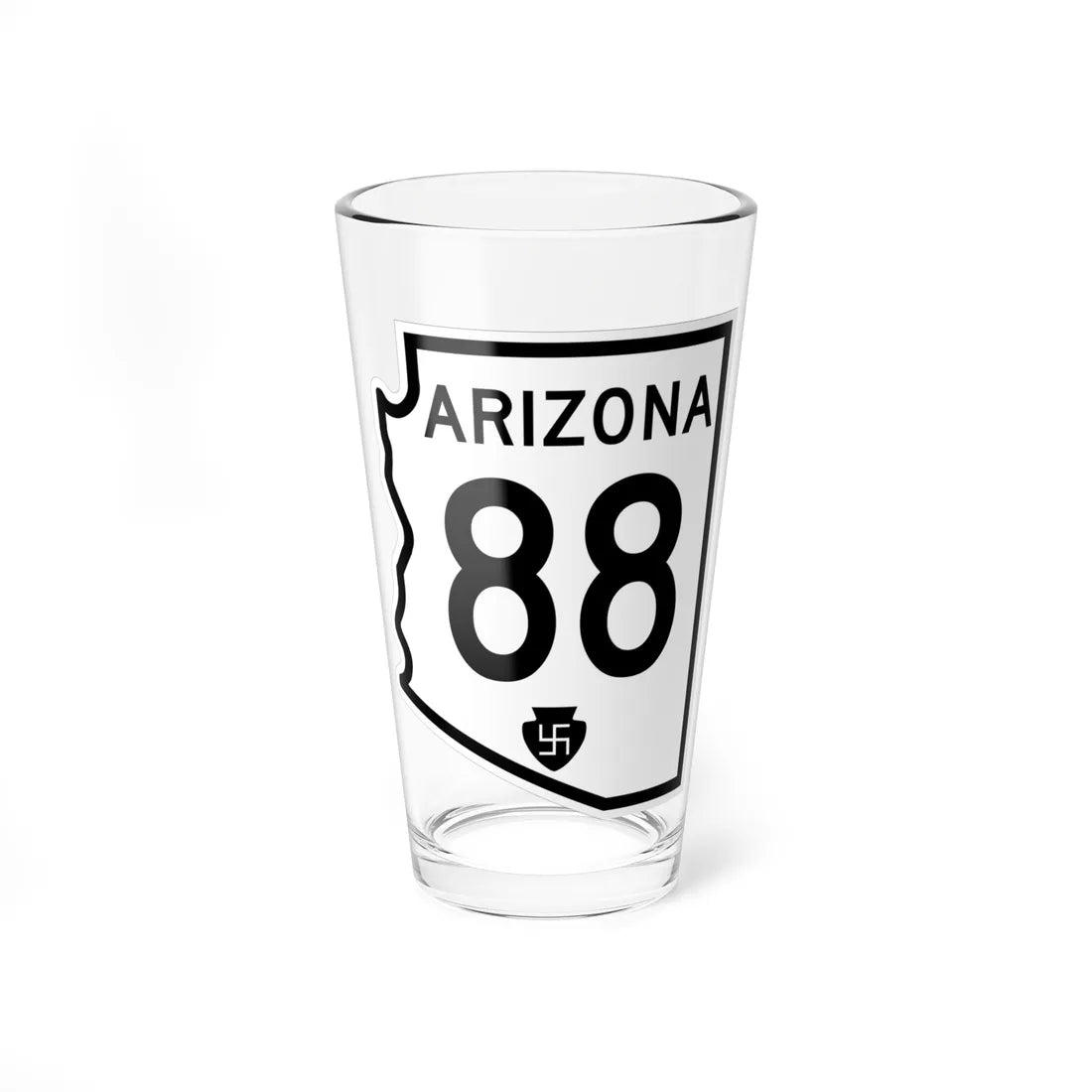 Arizona 88 1956 (Arizona) (Road Sign) Pint Glss 16oz 16oz - Go Mug Yourself