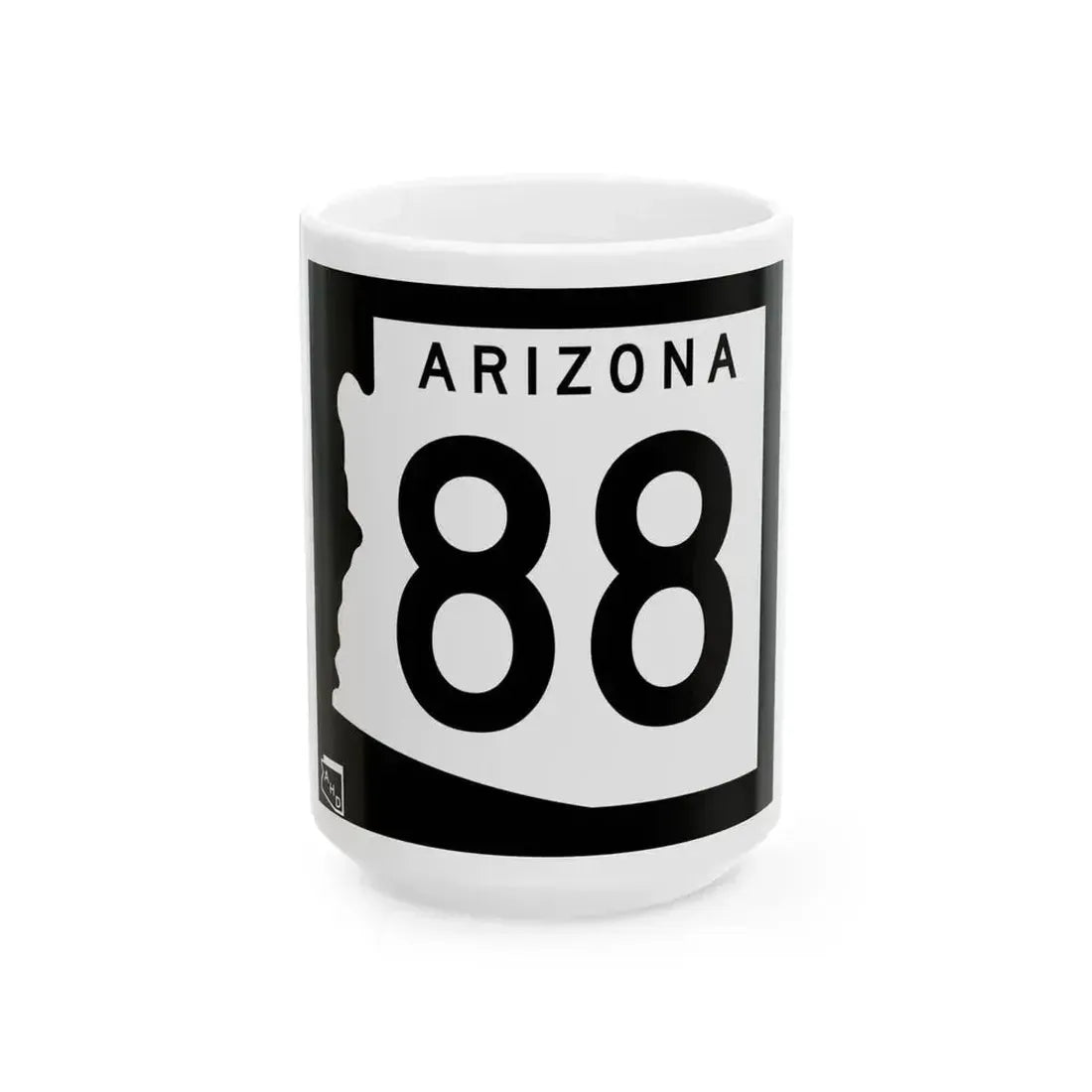 Arizona 88 1963 (Arizona) (Road Sign) White Coffee Mug 15oz - Go Mug Yourself