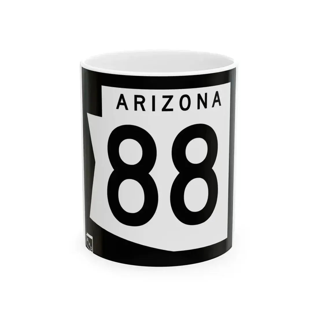 Arizona 88 1973 (Arizona) (Road Sign) White Coffee Mug 11oz - Go Mug Yourself