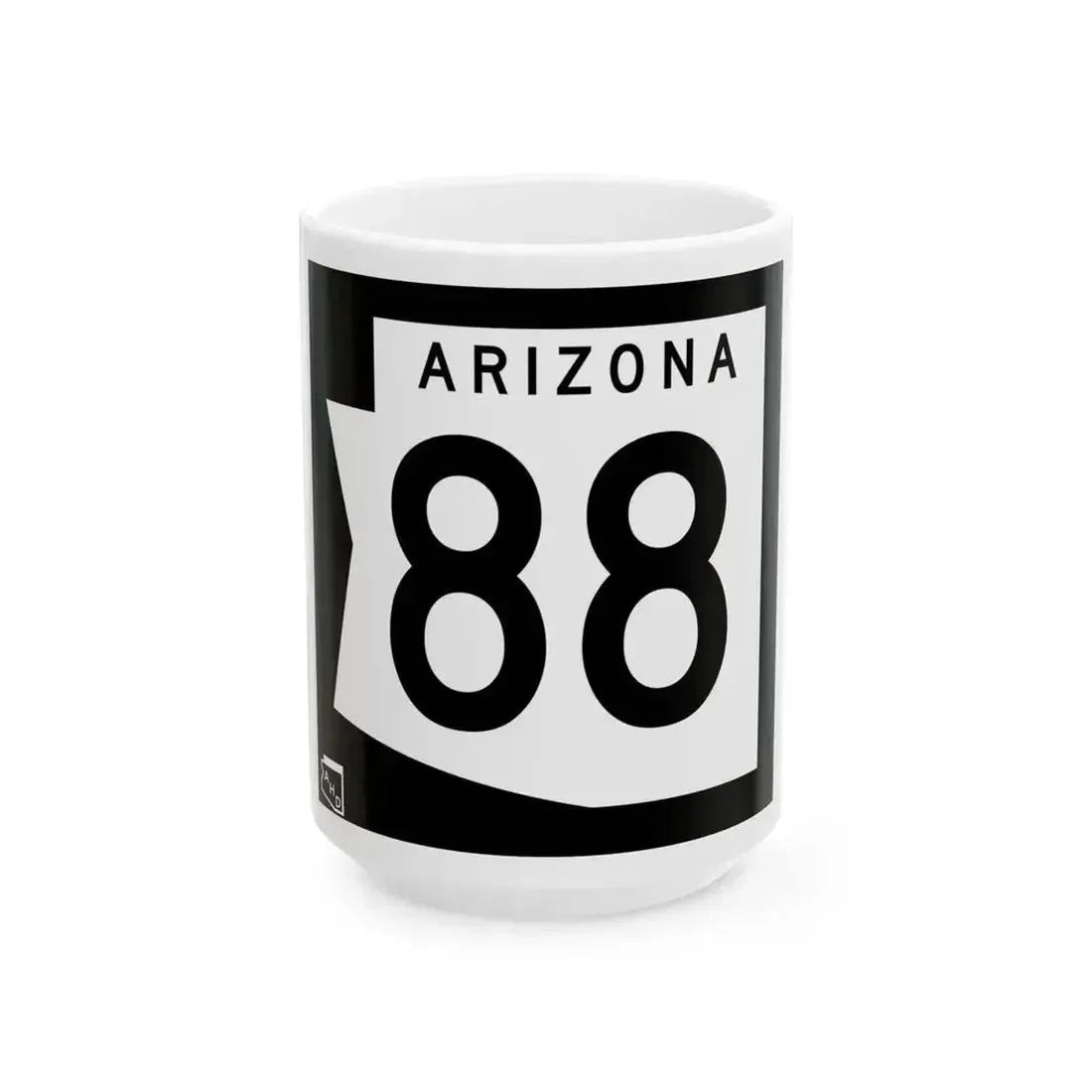 Arizona 88 1973 (Arizona) (Road Sign) White Coffee Mug 15oz - Go Mug Yourself