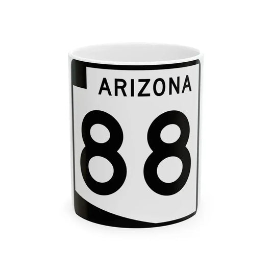 Arizona 88 (Arizona) (Road Sign) White Coffee Mug 11oz - Go Mug Yourself
