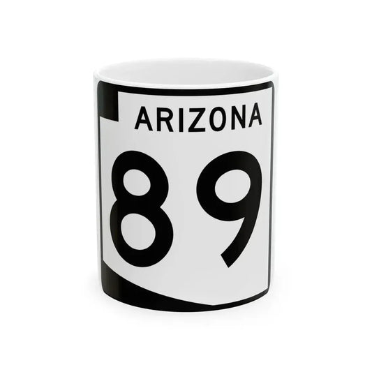 Arizona 89 (Arizona) (Road Sign) White Coffee Mug 11oz - Go Mug Yourself