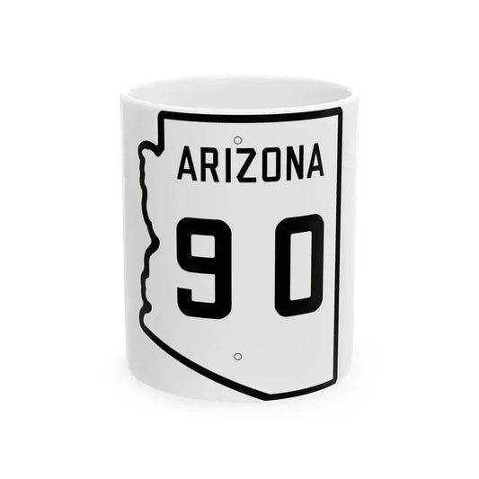 Arizona 90 1941 (Arizona) (Road Sign) White Coffee Mug 11oz - Go Mug Yourself