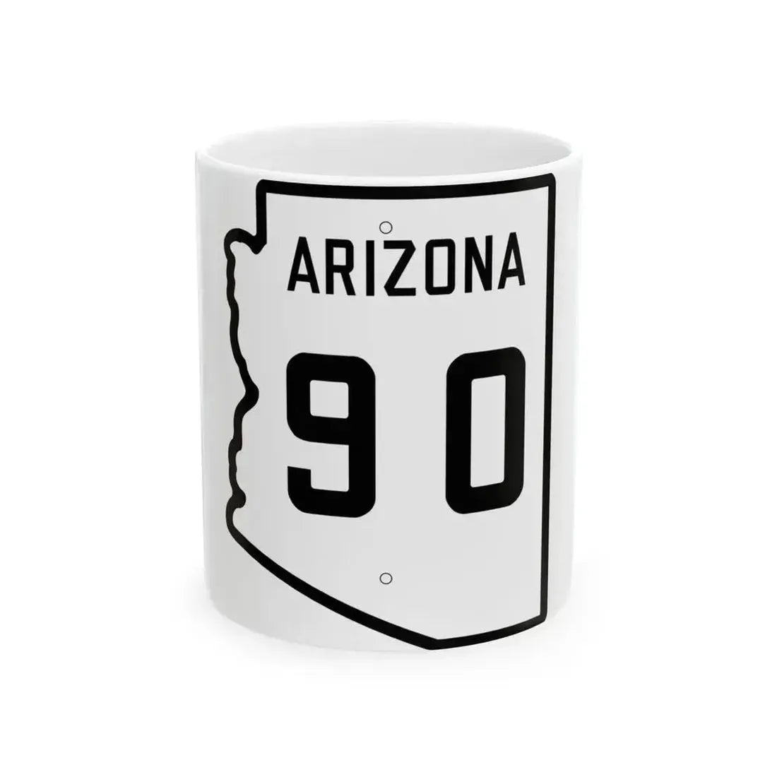 Arizona 90 1941 (Arizona) (Road Sign) White Coffee Mug 11oz - Go Mug Yourself