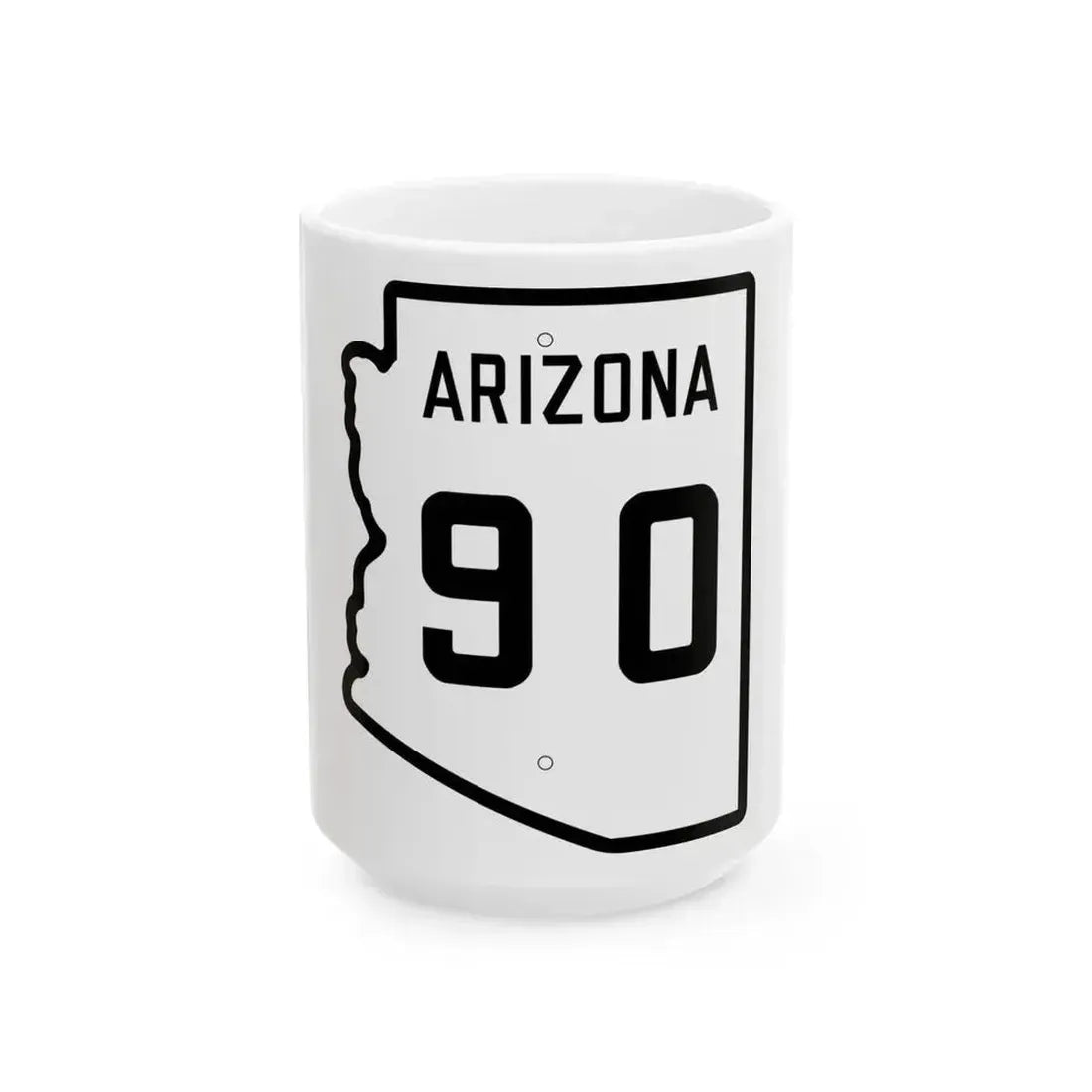 Arizona 90 1941 (Arizona) (Road Sign) White Coffee Mug 15oz - Go Mug Yourself