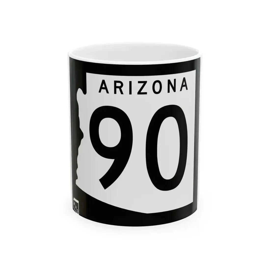 Arizona 90 1963 (Arizona) (Road Sign) White Coffee Mug 11oz - Go Mug Yourself