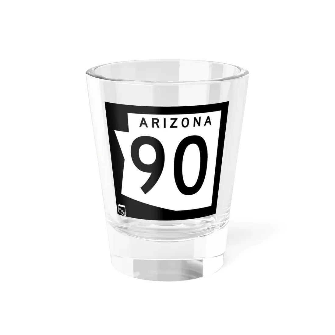 Arizona 90 1973 (Arizona) (Road Sign) Shot Glass 1.5oz 1.5oz - Go Mug Yourself