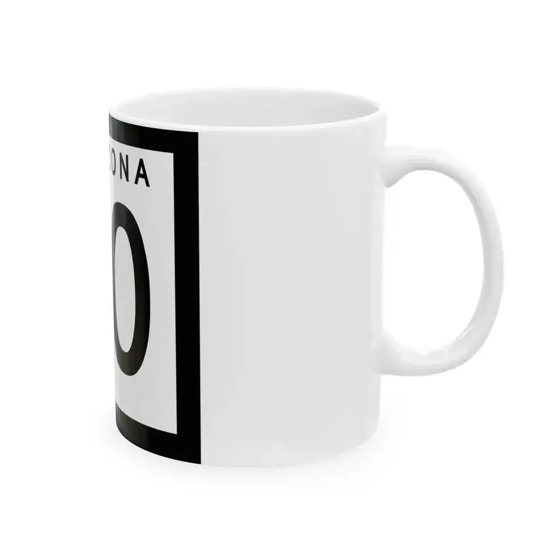 Arizona 90 1973 (Arizona) (Road Sign) White Coffee Mug - Go Mug Yourself