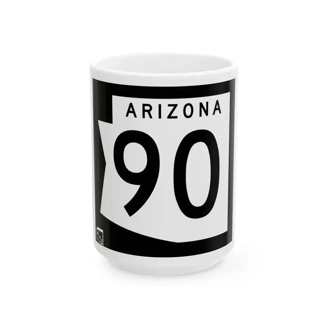Arizona 90 1973 (Arizona) (Road Sign) White Coffee Mug - Go Mug Yourself