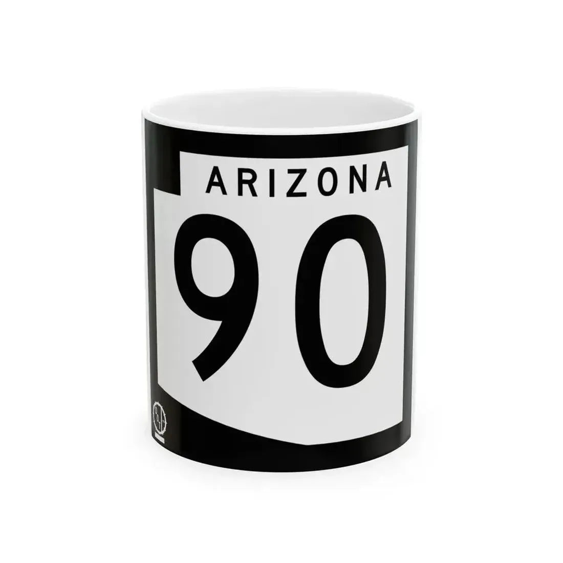 Arizona 90 1978 (Arizona) (Road Sign) White Coffee Mug 11oz - Go Mug Yourself
