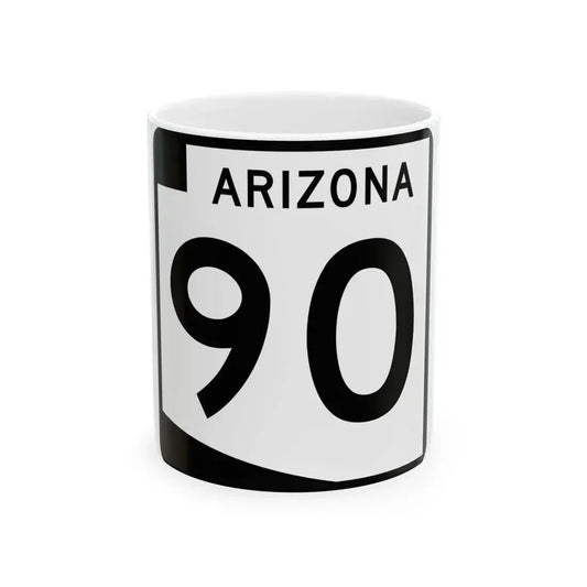 Arizona 90 (Arizona) (Road Sign) White Coffee Mug 11oz - Go Mug Yourself
