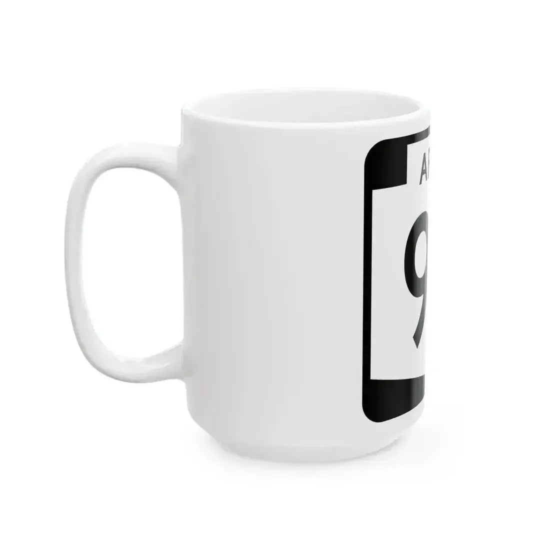 Arizona 90S (Arizona) (Road Sign) White Coffee Mug - Go Mug Yourself