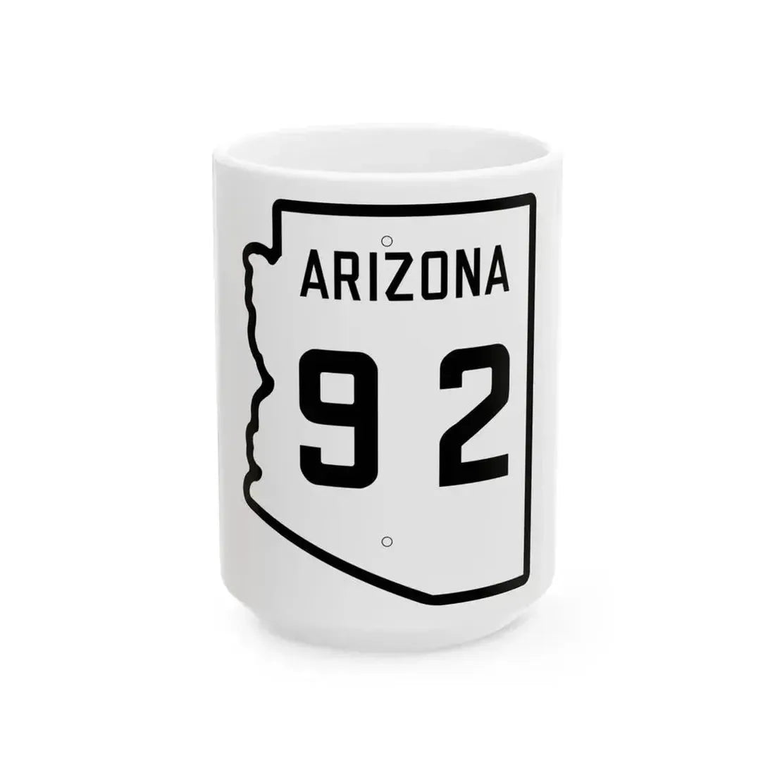 Arizona 92 1941 (Arizona) (Road Sign) White Coffee Mug 15oz - Go Mug Yourself