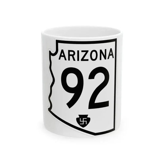Arizona 92 1956 (Arizona) (Road Sign) White Coffee Mug 11oz - Go Mug Yourself