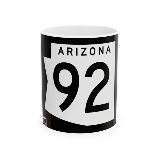Arizona 92 1973 (Arizona) (Road Sign) White Coffee Mug 11oz - Go Mug Yourself