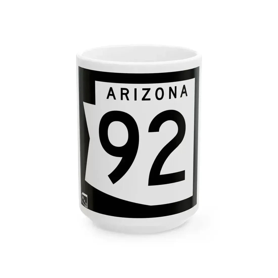 Arizona 92 1973 (Arizona) (Road Sign) White Coffee Mug 15oz - Go Mug Yourself