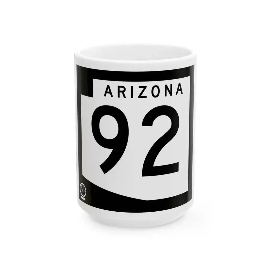 Arizona 92 1978 (Arizona) (Road Sign) White Coffee Mug 15oz - Go Mug Yourself