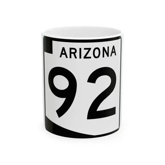 Arizona 92 (Arizona) (Road Sign) White Coffee Mug 11oz - Go Mug Yourself