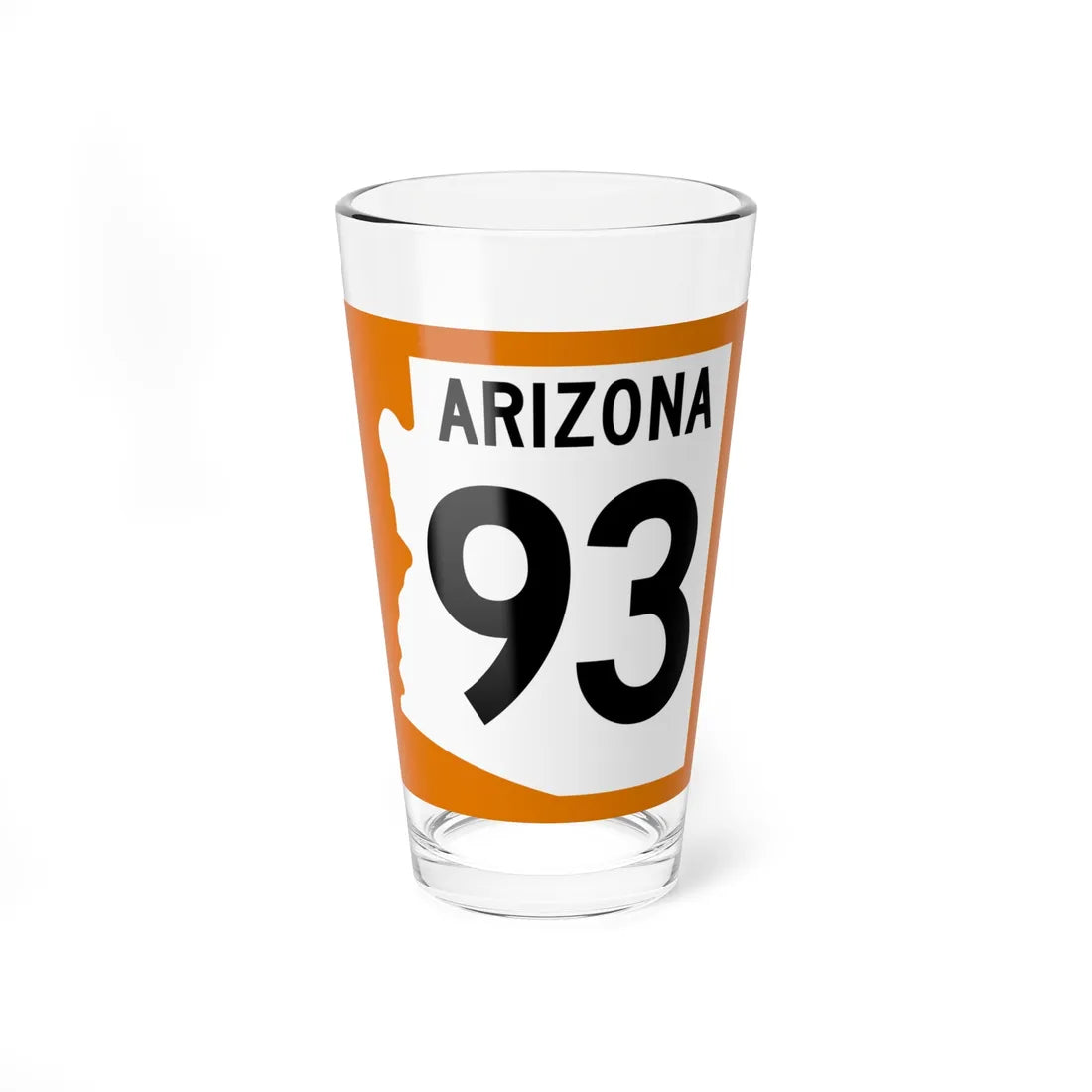 Arizona 93 1960 north (Arizona) (Road Sign) Pint Glss 16oz 16oz - Go Mug Yourself