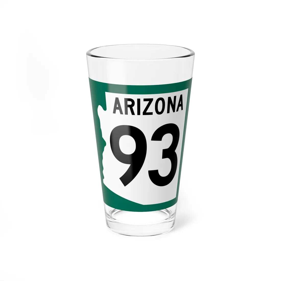 Arizona 93 1960 south (Arizona) (Road Sign) Pint Glss 16oz 16oz - Go Mug Yourself