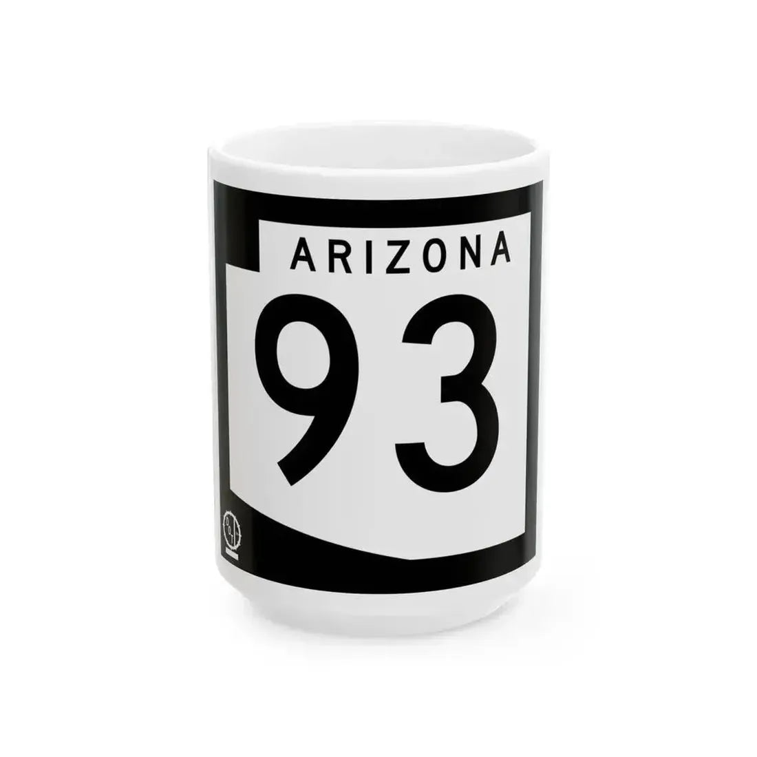 Arizona 93 1978 (Arizona) (Road Sign) White Coffee Mug 15oz - Go Mug Yourself