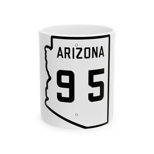 Arizona 95 1941 (Arizona) (Road Sign) White Coffee Mug 11oz - Go Mug Yourself