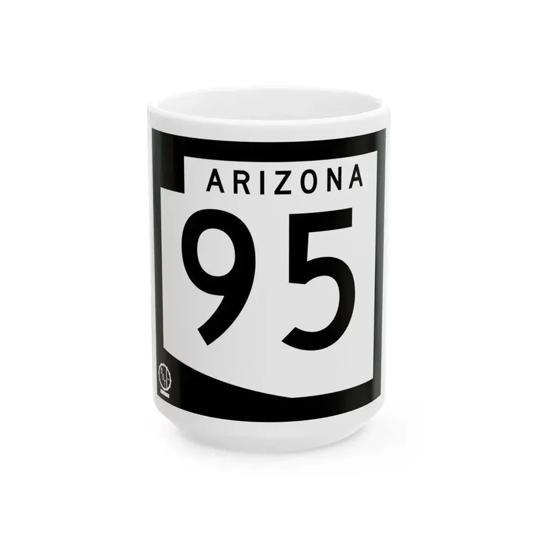 Arizona 95 1978 (Arizona) (Road Sign) White Coffee Mug 15oz - Go Mug Yourself