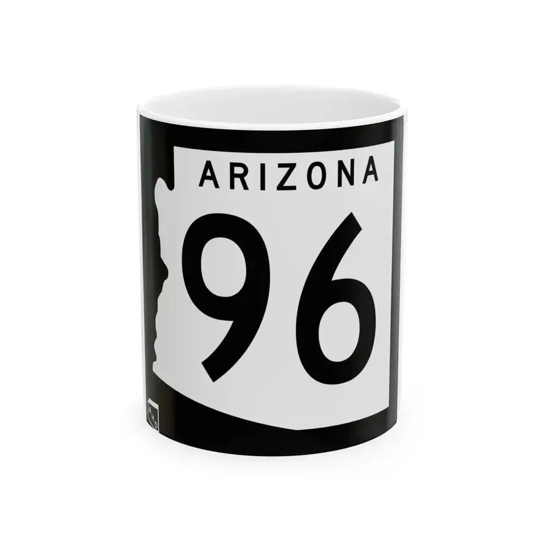Arizona 96 1963 (Arizona) (Road Sign) White Coffee Mug 11oz - Go Mug Yourself