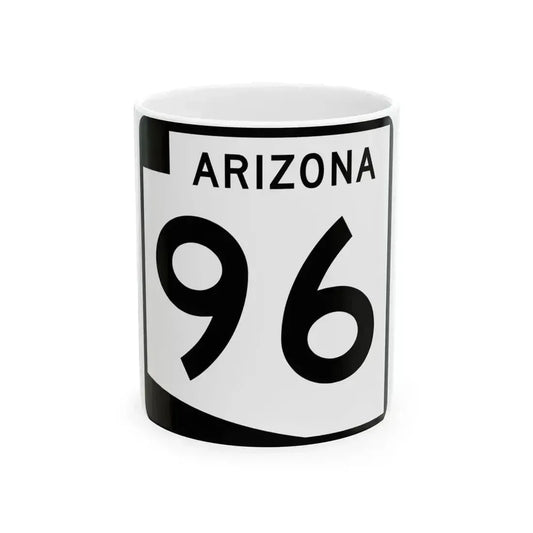 Arizona 96 (Arizona) (Road Sign) White Coffee Mug 11oz - Go Mug Yourself
