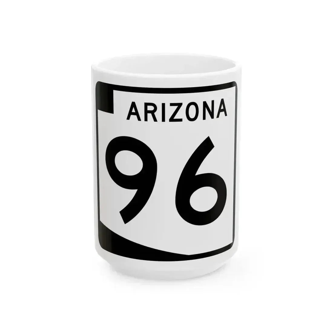 Arizona 96 (Arizona) (Road Sign) White Coffee Mug 15oz - Go Mug Yourself