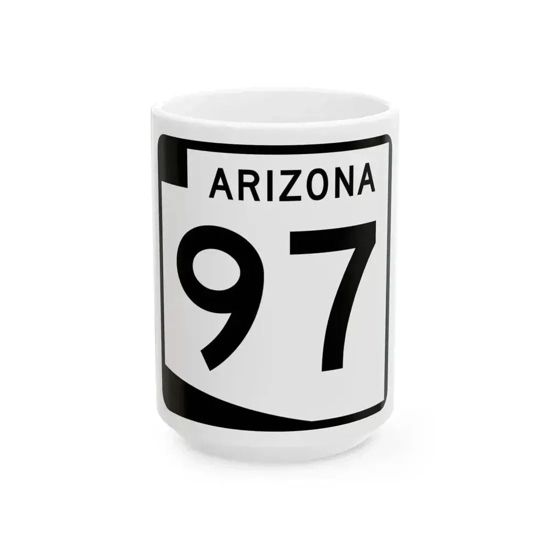 Arizona 97 (Arizona) (Road Sign) White Coffee Mug 15oz - Go Mug Yourself