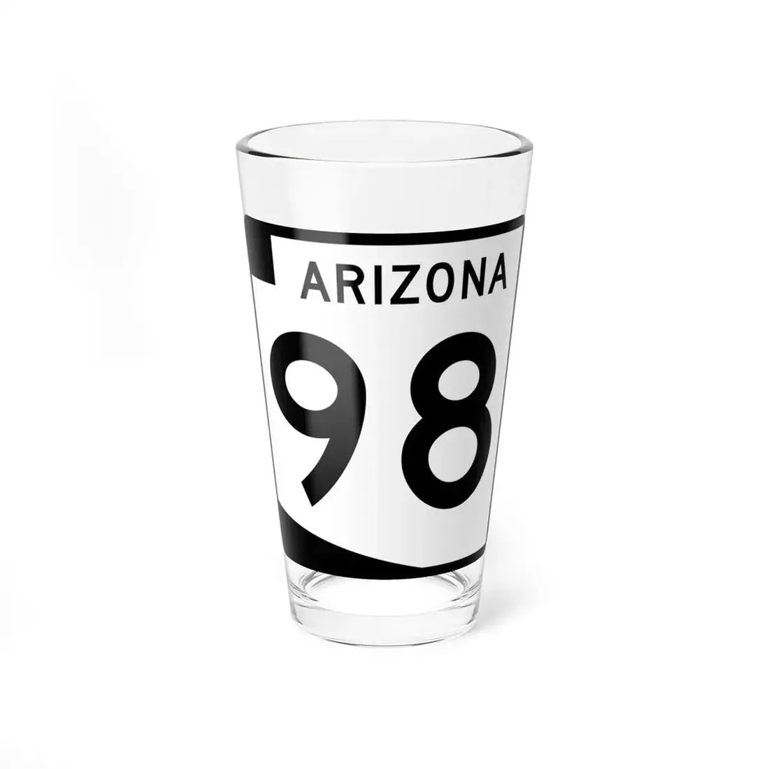 Arizona 98 (Arizona) (Road Sign) Pint Glss 16oz 16oz - Go Mug Yourself