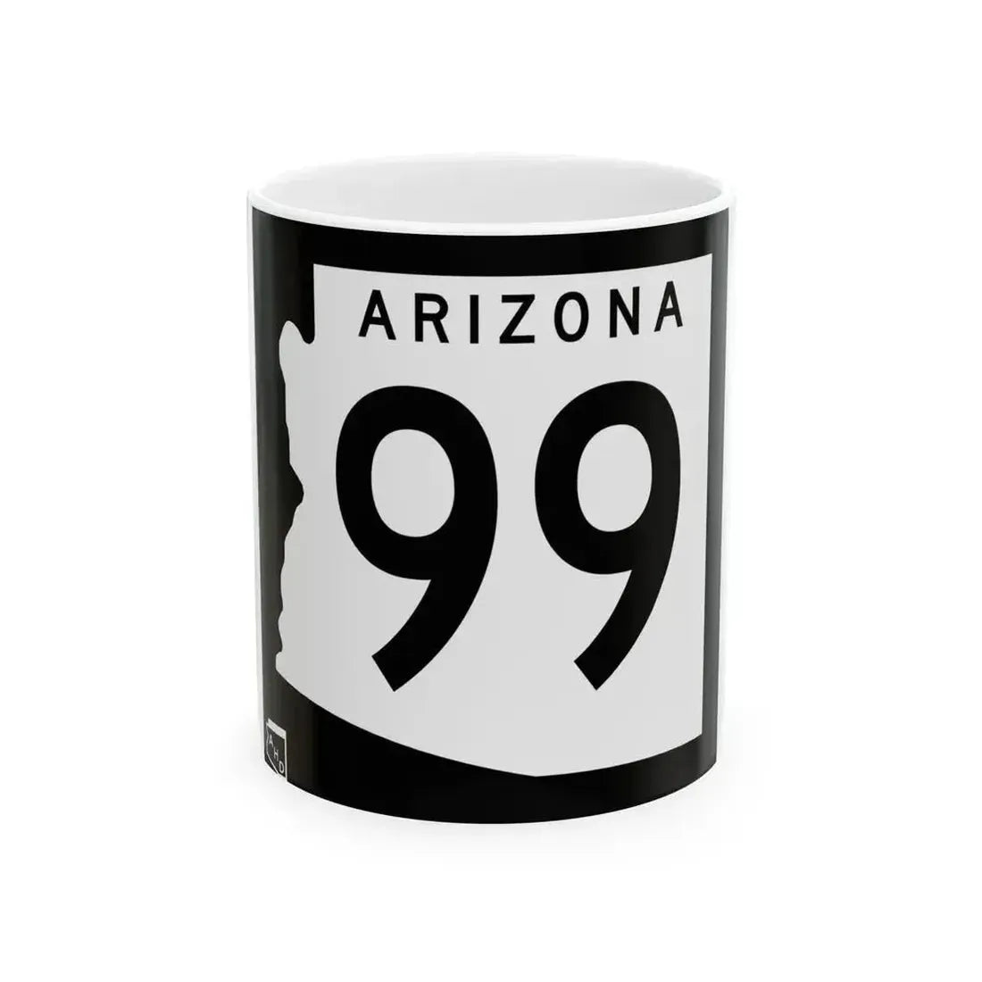 Arizona 99 1963 (Arizona) (Road Sign) White Coffee Mug 11oz - Go Mug Yourself