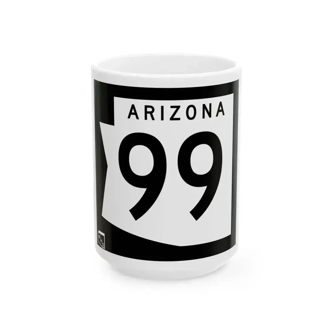 Arizona 99 1973 (Arizona) (Road Sign) White Coffee Mug 15oz - Go Mug Yourself