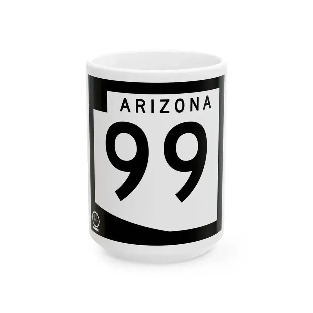 Arizona 99 1978 (Arizona) (Road Sign) White Coffee Mug 15oz - Go Mug Yourself