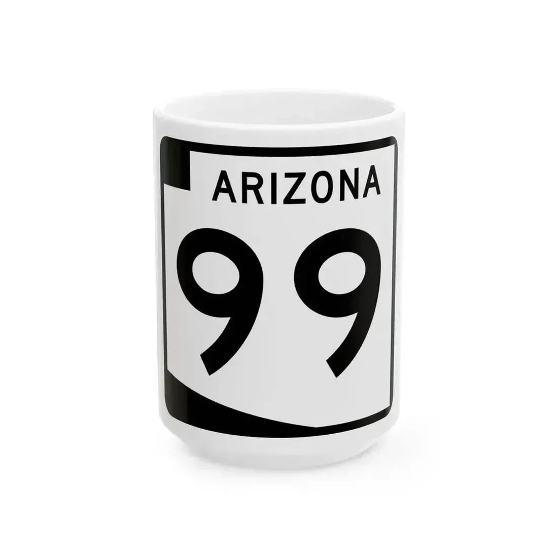 Arizona 99 (Arizona) (Road Sign) White Coffee Mug 15oz - Go Mug Yourself