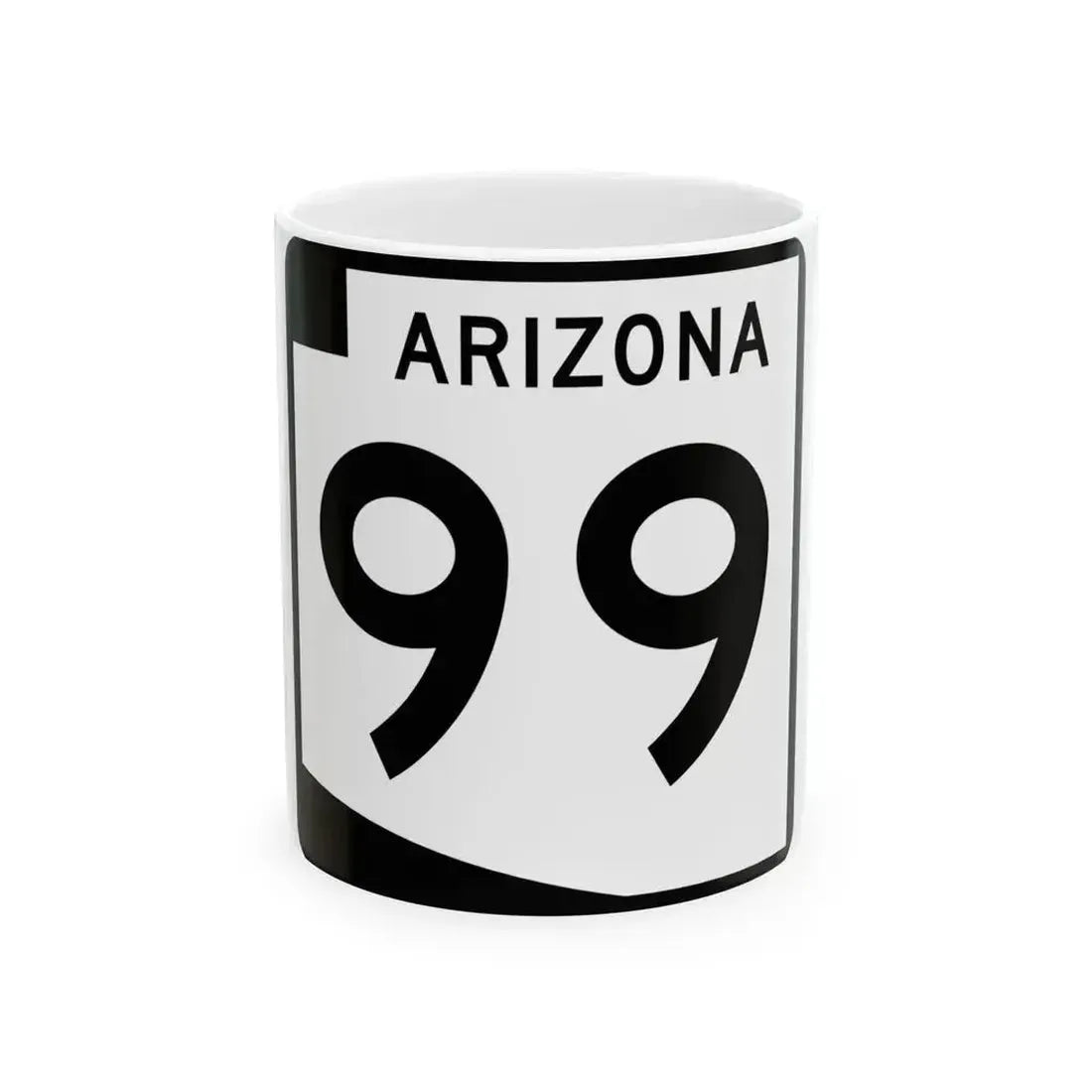 Arizona 99 (Arizona) (Road Sign) White Coffee Mug - Go Mug Yourself