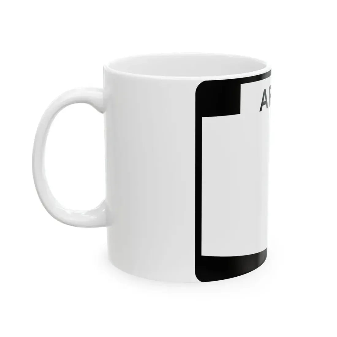 Arizona blank wide (Arizona) (Road Sign) White Coffee Mug - Go Mug Yourself