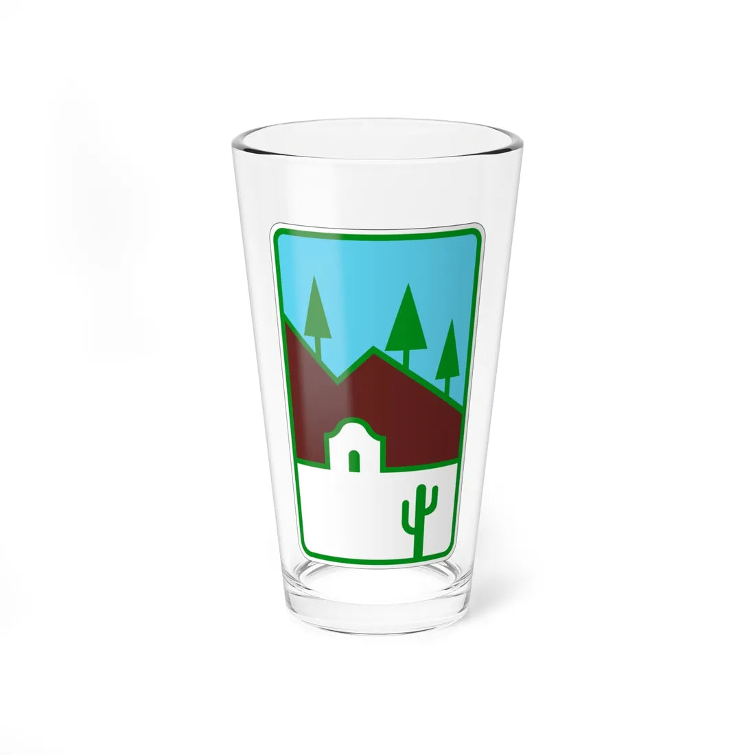 Arizona Scenic Road Marker (Arizona) (Road Sign) Pint Glss 16oz 16oz - Go Mug Yourself