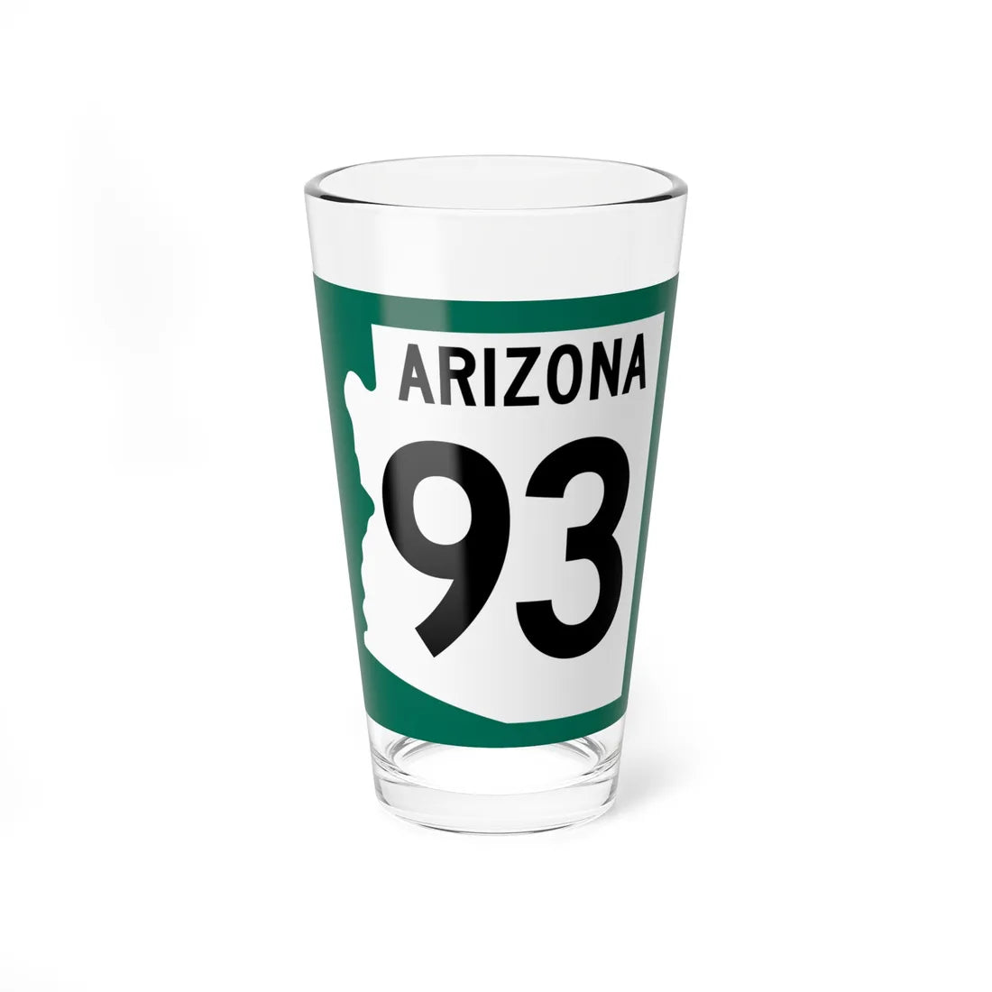 Arizona XX 1960 south (Arizona) (Road Sign) Pint Glss 16oz 16oz - Go Mug Yourself