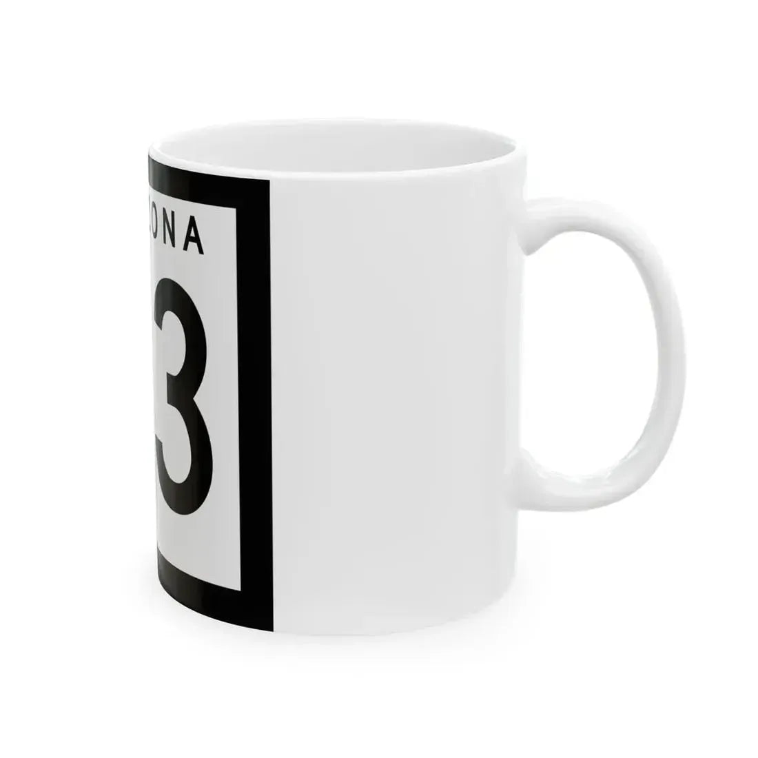 Arizona XX 1963 (Arizona) (Road Sign) White Coffee Mug - Go Mug Yourself