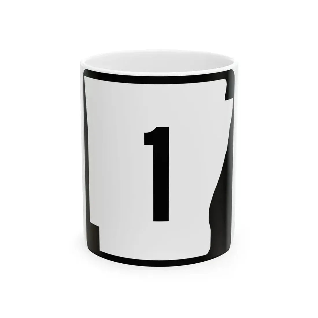 Arkansas 1 (Arkansas) (Road Sign) White Coffee Mug 11oz - Go Mug Yourself
