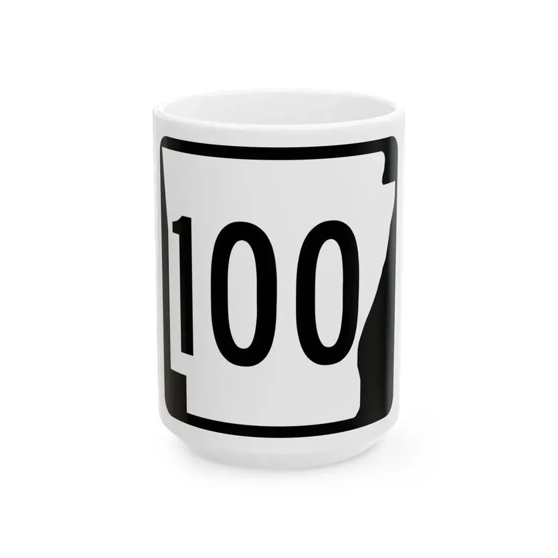 Arkansas 100 1970 (Arkansas) (Road Sign) White Coffee Mug 15oz - Go Mug Yourself