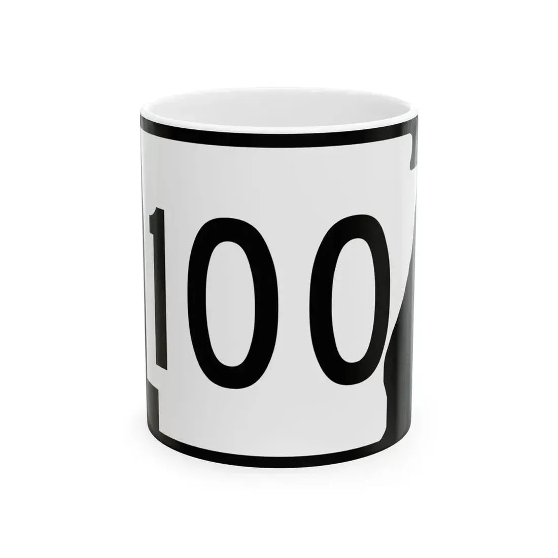 Arkansas 100 (Arkansas) (Road Sign) White Coffee Mug 11oz - Go Mug Yourself